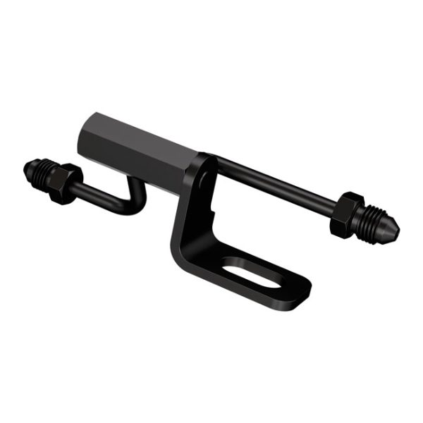 Goodridge Steel brake tee. Black plated carbon steel